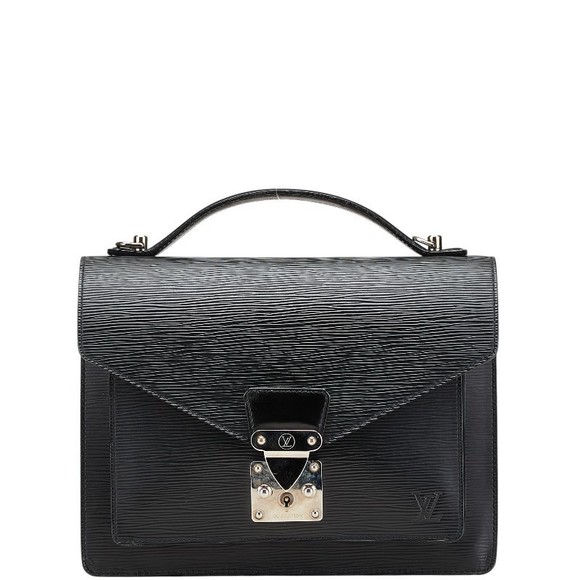 Louis Vuitton Monceau Handbag Leather Epi Noir Black - Picture 1 of 8